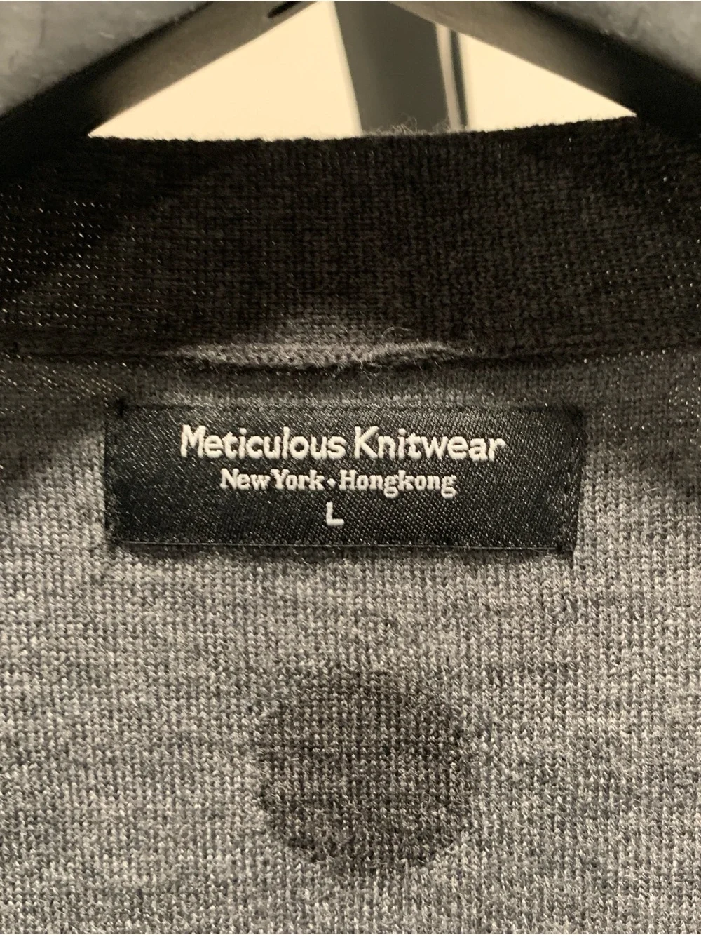 Meticulous Knitwear Men's Charcoal Gray Polka Dot Cardigan